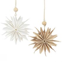 Artikel Papiersterne zum Hängen Sterne Braun Weiß 12cm 6 St