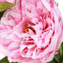 Artikel Pfingstrose Kunstblumen Rosa mit langem Stiel 70cm 3St