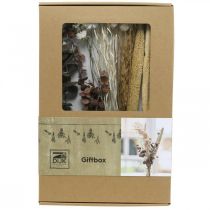 Artikel Trockenblumen Strauß mit Wiesenblumen Rosa DIY-Set H30-35cm