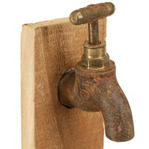 Artikel Pflanzkasten Holz Brunnen Trog Optik Natur Rost L15,5cm
