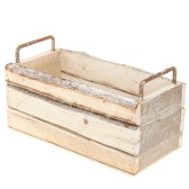 Artikel Pflanzkasten Holz Rinde Natur Griff L29cm/23cm Set 2St