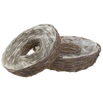 Artikel Pflanzringe Holz Rattan Natur Grau Ø40/45cm Set 2St