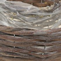 Artikel Pflanzringe Holz Rattan Natur Grau Ø40/45cm Set 2St