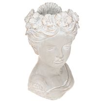 Artikel Pflanztopf Skulptur Frau Steinguss Antike Optik 21×17,5×33,5cm