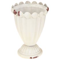 Artikel Pokalvase Metall Deko Pokal Creme Braun Ø9cm H13cm