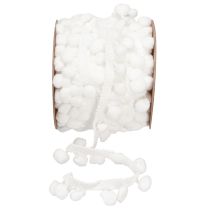 Artikel Pom Pom Band Weiß Dekoband mit Pompoms 20mm 15m
