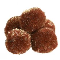 Artikel Pompoms mit Glitter Braun 2,5cm Pompons 2 Beutel – 24St