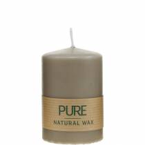 Artikel Pure Stumpenkerze Braun 90/60 Naturwachs Kerze nachhaltig Stearin Raps Kerzendeko