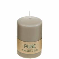 Artikel Pure Stumpenkerze Braun 90/60 Naturwachs Kerze nachhaltig Stearin Raps Kerzendeko