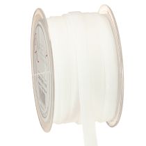 Artikel Samtband Weiß Dekoband Geschenkband Weiß 10mm 20m