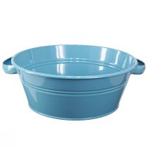 Artikel Schale Rund Griff Dekoschale Blumenschale Blau Ø33,5cm