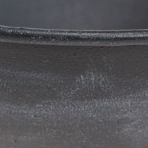 Artikel Schale mit Fuß Dekoring Metall Anthrazit H29cm 2St