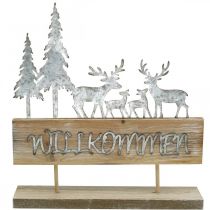 Artikel Silhouette mit Rehen, Herbstdeko zum Stellen, Willkommensschild Wald-Diorama, Weihnachten H31cm B28,5cm