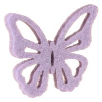 Artikel Filz-Schmetterlinge bunt – Frühlingshafte Deko-Schmetterlinge 6 Farben 4cm 72 St
