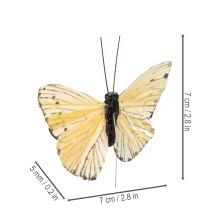 Artikel Deko Schmetterlinge auf Draht für farbenfrohe Tischdekorationen 7cm 12St