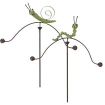 Artikel Schnecke Raupe Windspiel Gartenstecker Metall H67cm 2St