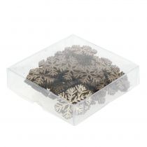 Artikel Schneeflocke Gold Weihnachtsdeko Ø4cm 48 St