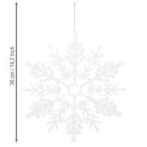 Artikel Schneeflocke Deko zum Hängen Winterdeko Weiß 30cm 3 St