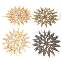 Artikel Schneeflocken Holz Deko Christbaumschmuck Braun 15cm 8 St