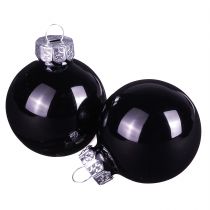 Artikel Schwarze Weihnachtskugeln Baumkugeln Glas Ø4cm 24 St