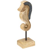 Artikel Seepferdchen Deko mit Perlen Mangoholz Deko maritim 20cm
