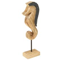 Artikel Seepferdchen Deko mit Perlen Mangoholz Tischdeko 28cm