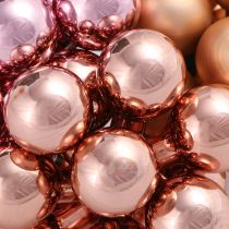 Artikel Spiegelbeeren Apricot Rosa Glaskugeln Draht Ø20mm 140 St