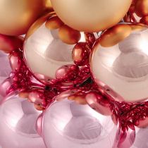 Artikel Spiegelbeeren Glaskugeln Draht Apricot Rosa Ø40mm 32 St
