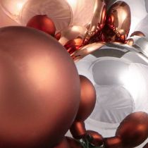 Artikel Spiegelbeeren Weihnacht Glas Apricot Silber Ø40mm 32 St