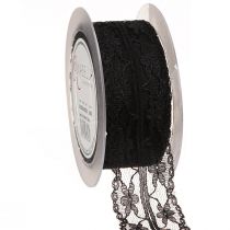 Artikel Spitzenband Vintage Schwarz Trauerband Spitze 40mm 20m