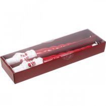 Artikel Spitzkerzen Schneemann Kerze Weihnachten Rot 26cm 2St