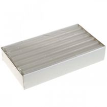 Artikel Stabkerzen durchgefärbt Hellgrau 21×240mm 12St