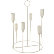 Artikel Stabkerzenhalter 6 Kerzen Kerzenhalter Grau Ø20cm H31cm