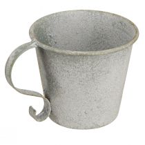Artikel Stabkerzenhalter Vintage Tasse Kerzenhalter Metall Grau Ø9,5cm H8cm 3St