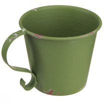 Artikel Stabkerzenhalter Vintage Tasse Metall Deko Grün Ø9,5cm H8cm 3St