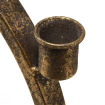 Artikel Stabkerzenhalter Weihnachten Häuserreihe Antik Gold 36×32cm