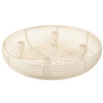 Artikel Stabkerzenhalter für 4 Kerzen Kerzenschale Creme Ø29cm