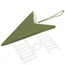 Artikel Stern Deko Weihnachtsstern Papier Jute Grün 60x15cm