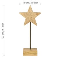Artikel Stern aus Holz Natur Holzsterne zum Hinstellen H23cm 2 St