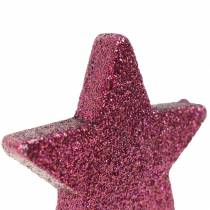 Artikel Streudeko Glitterstern 6,5cm Pink 36 St