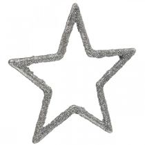 Artikel Streudeko Weihnachten Sterne Silbern Glitter Ø4cm 120 St