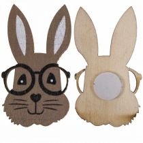 Artikel Streudeko Holz Hase mit Brille Braun Weiß 2,5×4,5cm 48 St