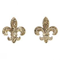 Artikel Streudeko Holz Tischdeko Weihnachten Lilie Gold 4cm 72 St