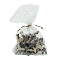 Artikel Streudeko Holzelch, Tischdeko, Advent Weißgewaschen 30 St