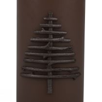 Artikel Weihnachtskerze Kerze Weihnachten Dunkelbraun 150/70mm