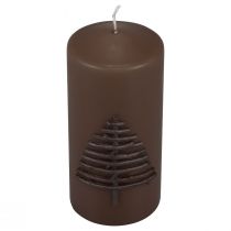 Artikel Weihnachtskerze Kerze Weihnachten Dunkelbraun 150/70mm