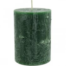 Artikel Durchgefärbte Kerzen Grün Rustic Safe Candle 80×110mm 4 St