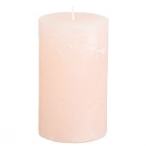 Artikel Stumpenkerzen durchgefärbt Hellrosa Kerzen Rosa 60×100mm 4 St