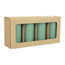 Artikel Stumpenkerzen Grün Smaragd Rillenkerzen 70/130mm 4 St