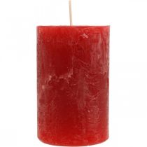 Artikel Stumpenkerzen Rustic Durchgefärbte Adventskerzen Rot 70/110mm 4 St
